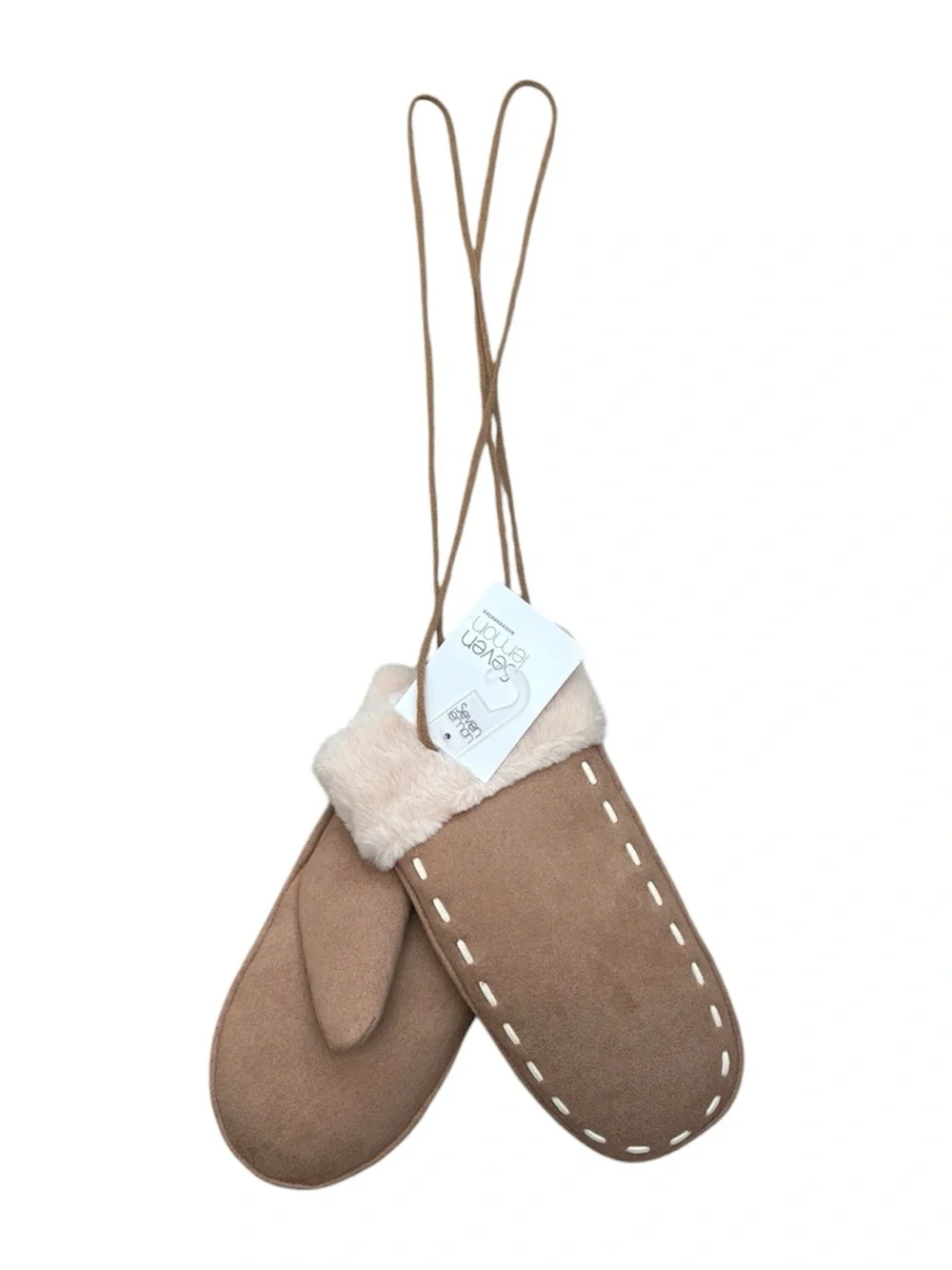 NWT Seven Lemon Plush Tie-On Mittens